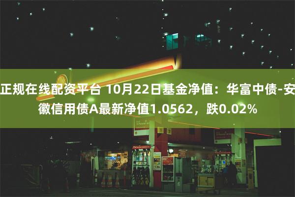 正规在线配资平台 10月22日基金净值：华富中债-安徽信用债A最新净值1.0562，跌0.02%