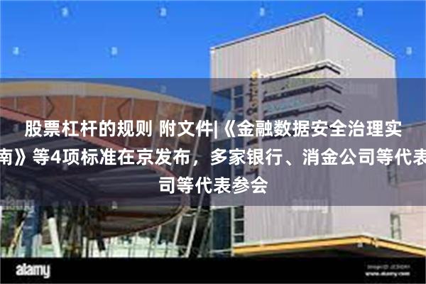 股票杠杆的规则 附文件|《金融数据安全治理实施指南》等4项标准在京发布，多家银行、消金公司等代表参会