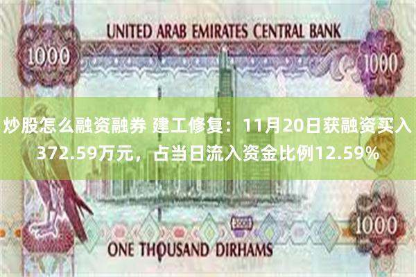 炒股怎么融资融券 建工修复：11月20日获融资买入372.59万元，占当日流入资金比例12.59%