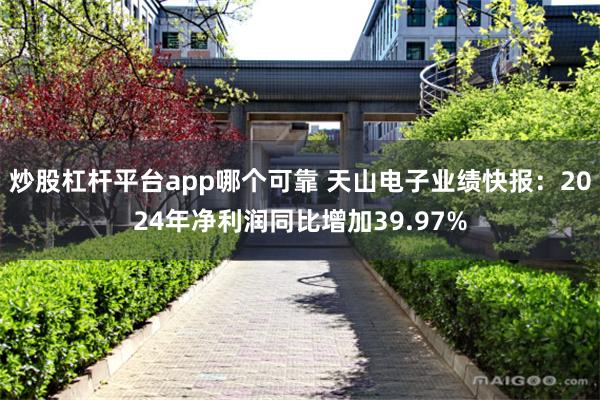 炒股杠杆平台app哪个可靠 天山电子业绩快报：2024年净利润同比增加39.97%