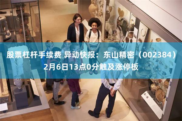 股票杠杆手续费 异动快报：东山精密（002384）2月6日13点0分触及涨停板