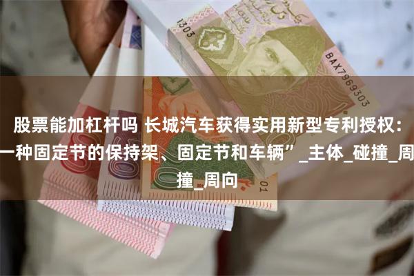 股票能加杠杆吗 长城汽车获得实用新型专利授权：“一种固定节的保持架、固定节和车辆”_主体_碰撞_周向