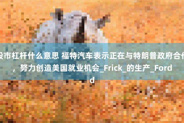 股市杠杆什么意思 福特汽车表示正在与特朗普政府合作，努力创造美国就业机会_Frick_的生产_Ford