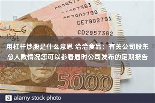 用杠杆炒股是什么意思 洽洽食品：有关公司股东总人数情况您可以参看届时公司发布的定期报告