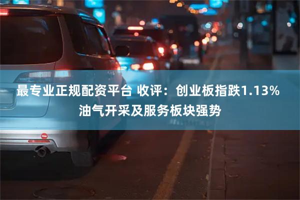 最专业正规配资平台 收评：创业板指跌1.13% 油气开采及服
