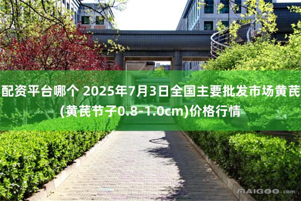 配资平台哪个 2025年7月3日全国主要批发市场黄芪(黄芪节