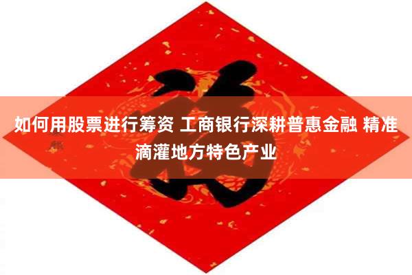 如何用股票进行筹资 工商银行深耕普惠金融 精准滴灌地方特色产
